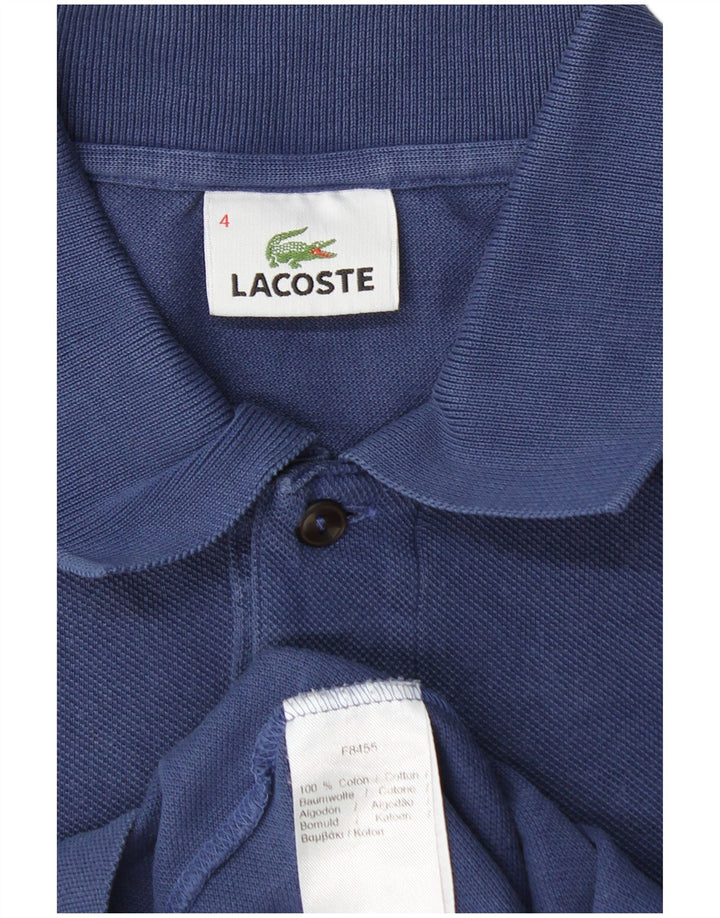 Camisa polo masculina LACOSTE tamanho 4 médio algodão azul marinho