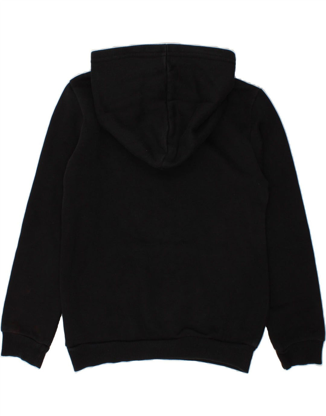 PUMA Boys Graphic Hoodie Jumper 7-8 Years Black Cotton Vintage Puma and Second-Hand Puma from Messina Hembry 
