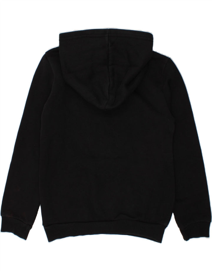 PUMA Boys Graphic Hoodie Jumper 7-8 Years Black Cotton Vintage Puma and Second-Hand Puma from Messina Hembry 