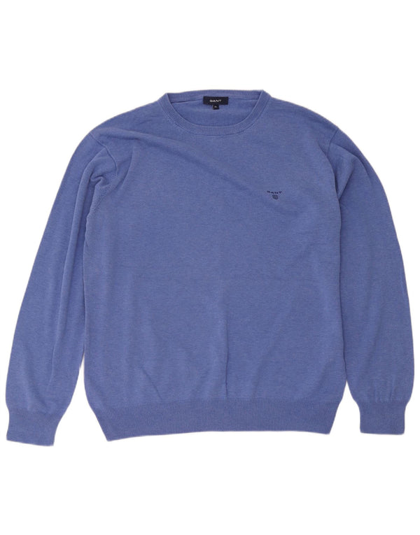 Gant Suéter masculino com gola redonda XL algodão azul