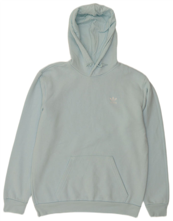 Adidas Mens Hoodie Jumper Médio Algodão Azul