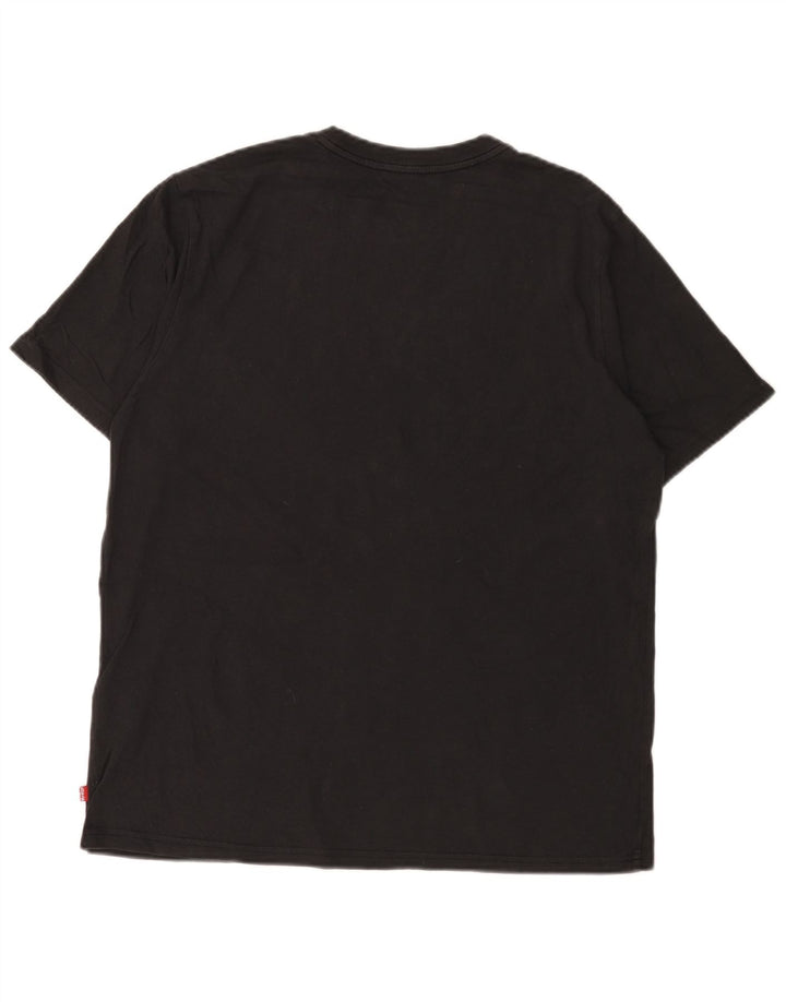 Camiseta gráfica masculina Levi's Top médio algodão preto
