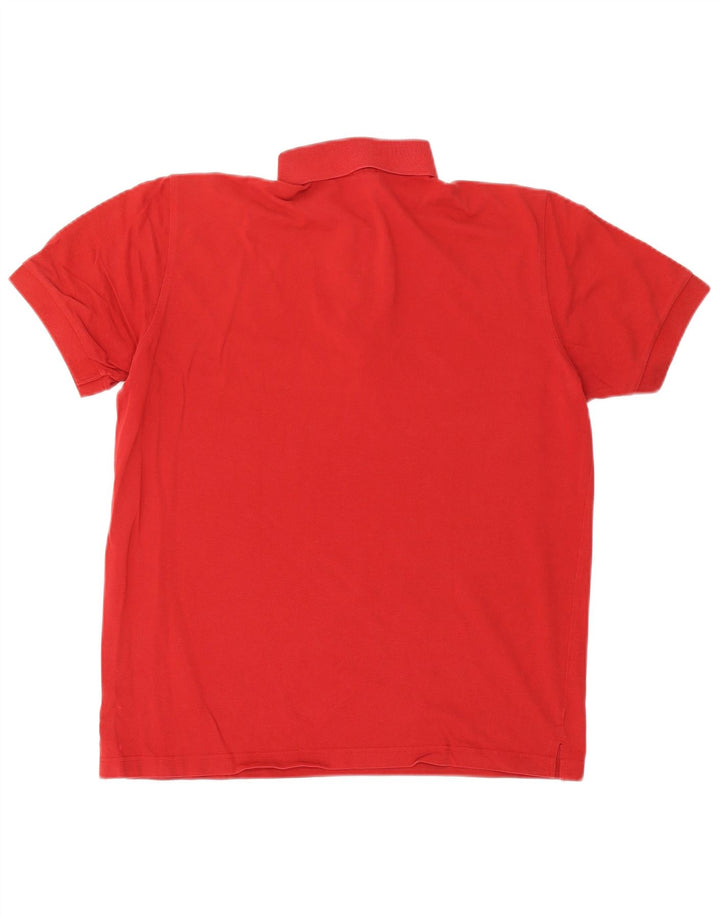 Camisa polo masculina Hugo Boss de algodão vermelho médio