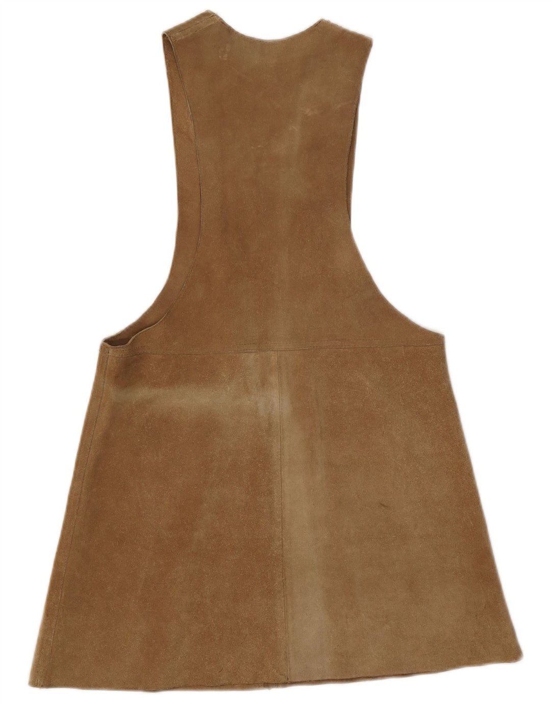 Vestido avental feminino vintage de camurça UE 38 marrom médio