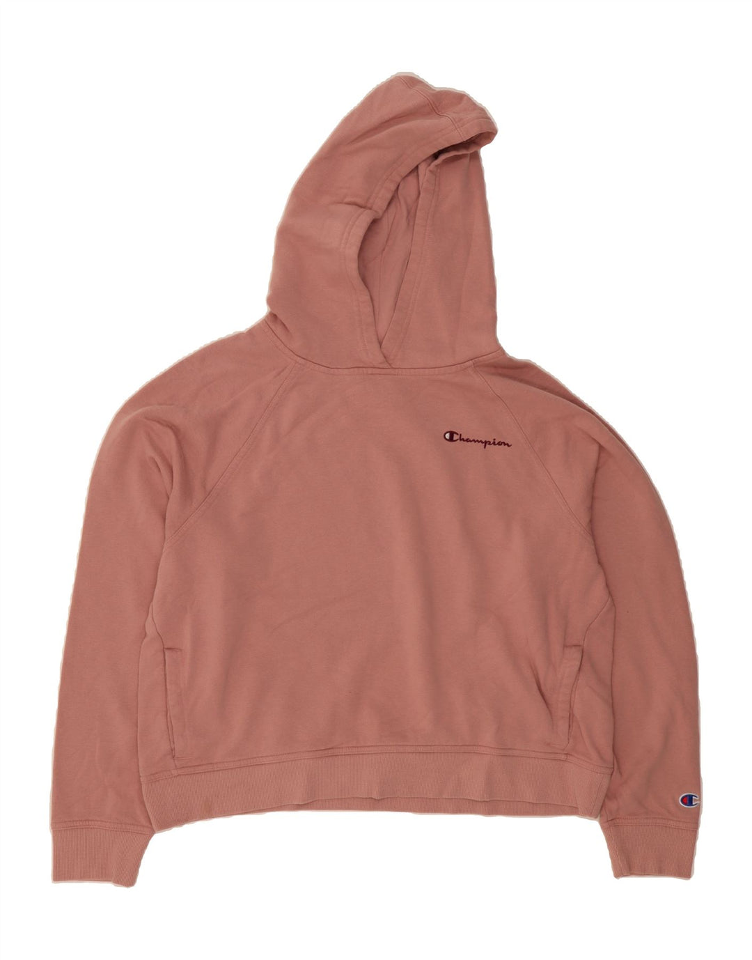 CHAMPION Womens Hoodie Jumper UK 18 XL Pink Cotton Vintage Champion and Second-Hand Champion from Messina Hembry 