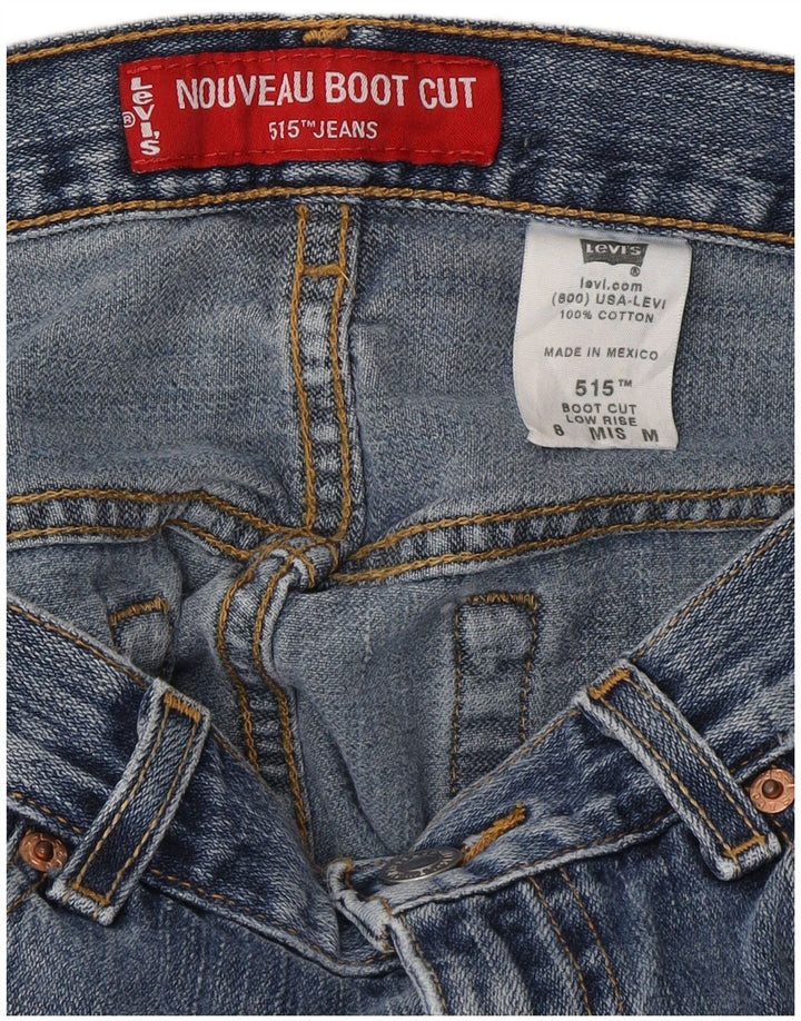 Jeans feminino Levi's 515 cintura baixa bootcut US 8 médio W30 L31 algodão azul