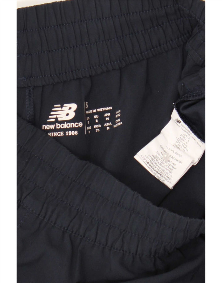 Shorts esportivos femininos New Balance UK 10 poliéster azul marinho pequeno