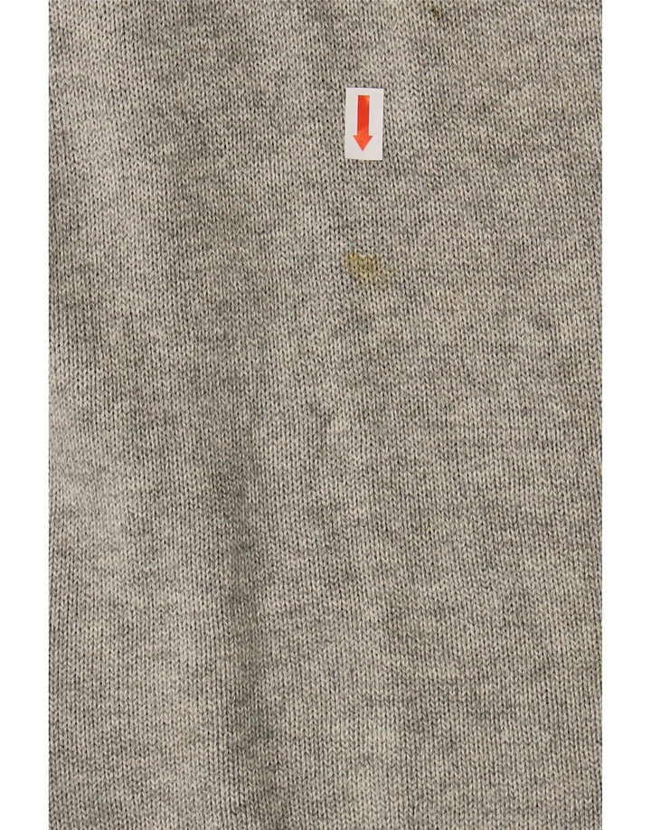 IZOD Mens Button Neck Jumper Sweater 2XL Grey Fair Isle Wool Vintage Izod and Second-Hand Izod from Messina Hembry 