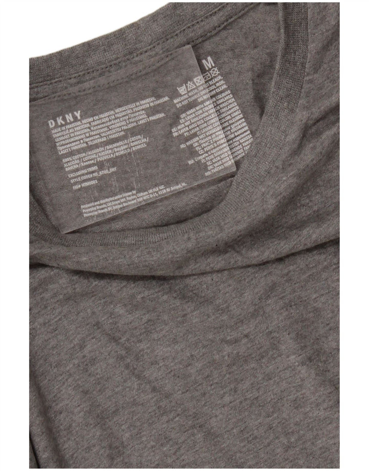 Camiseta feminina DKNY UK 14 algodão cinza médio