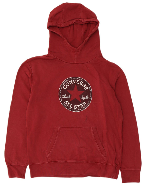 Converse masculino gráfico moletom com capuz pequeno algodão Borgonha