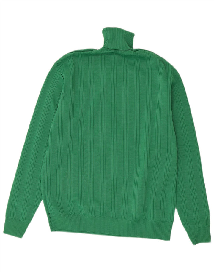 Suéter masculino vintage com gola redonda IT 50 verde médio