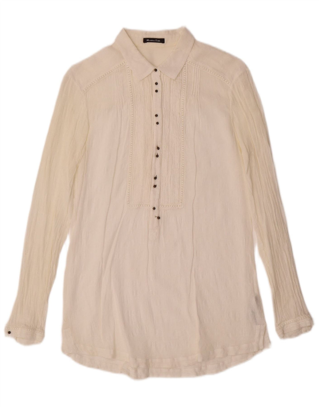 Pulôver feminino MASSIMO DUTTI Reino Unido 12 médio off white algodão