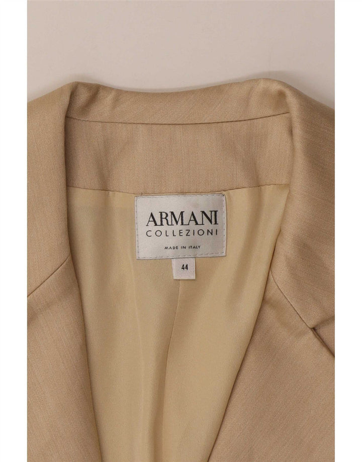Armani Collezioni Jaqueta Blazer Feminina com 1 Botão IT 44 Médio Bege