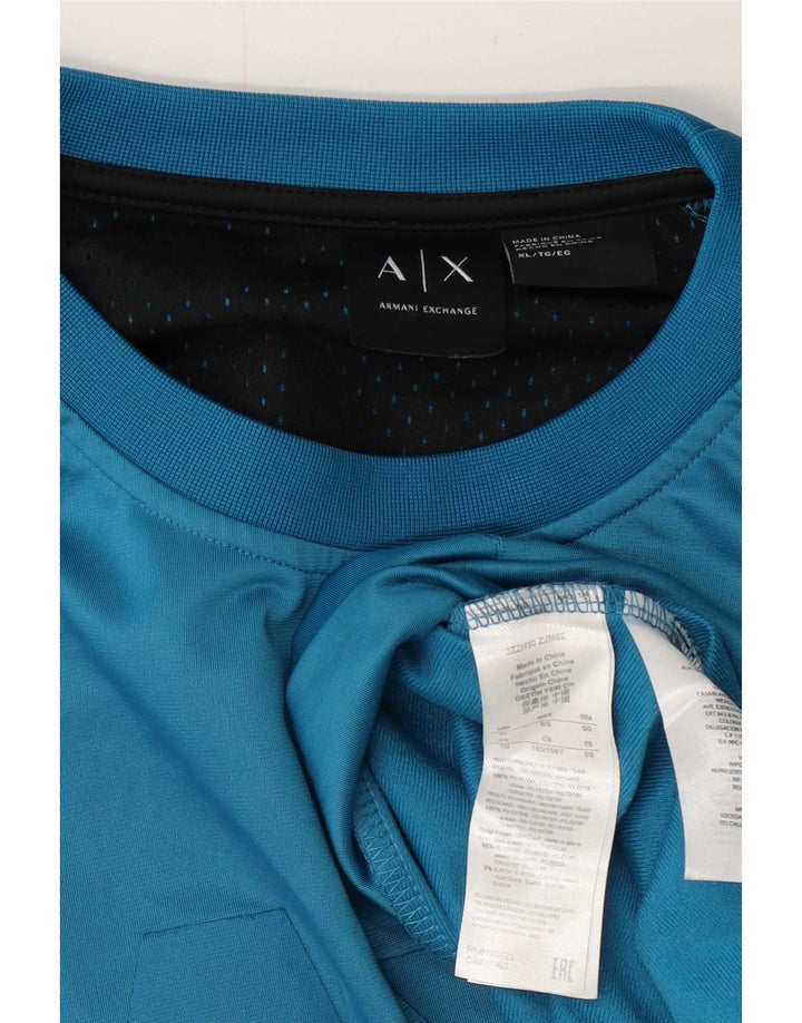 Armani Mens Graphic Moletom Jumper XL Azul Poliéster