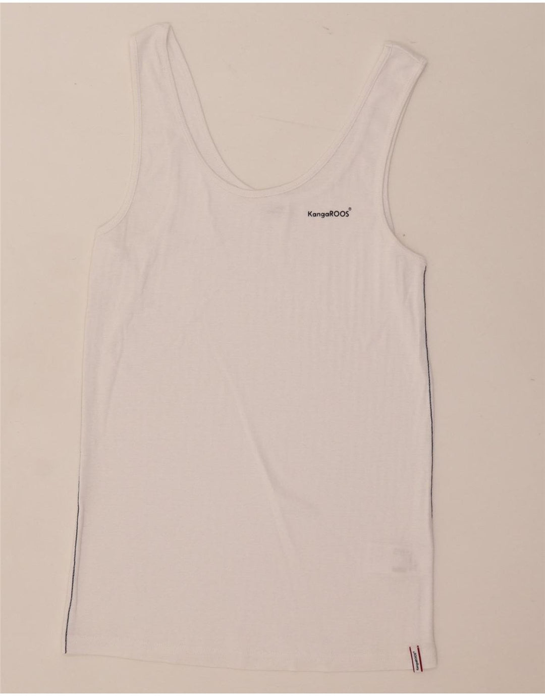 Colete feminino Kangaroos UK 14/16 grande algodão branco