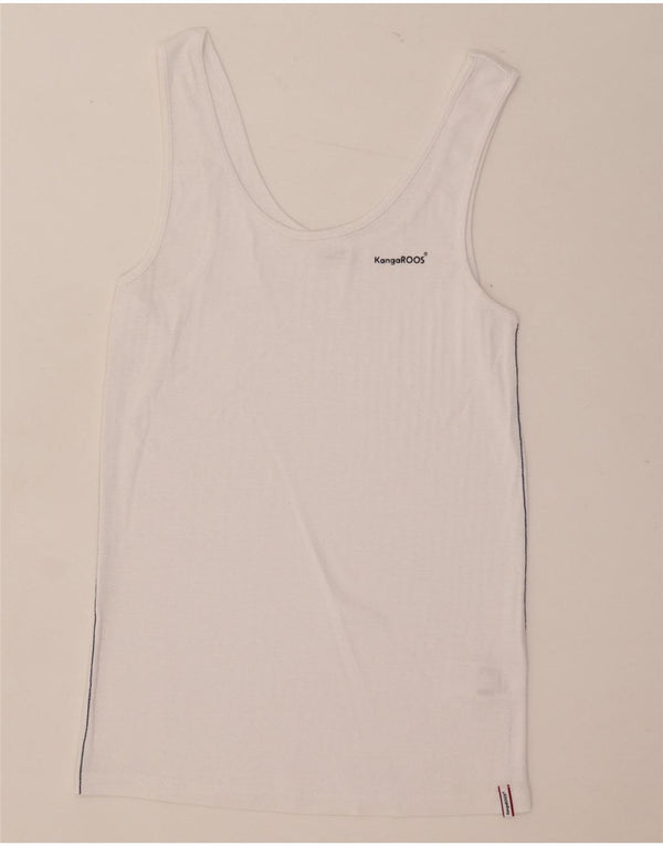 Colete feminino Kangaroos UK 14/16 grande algodão branco