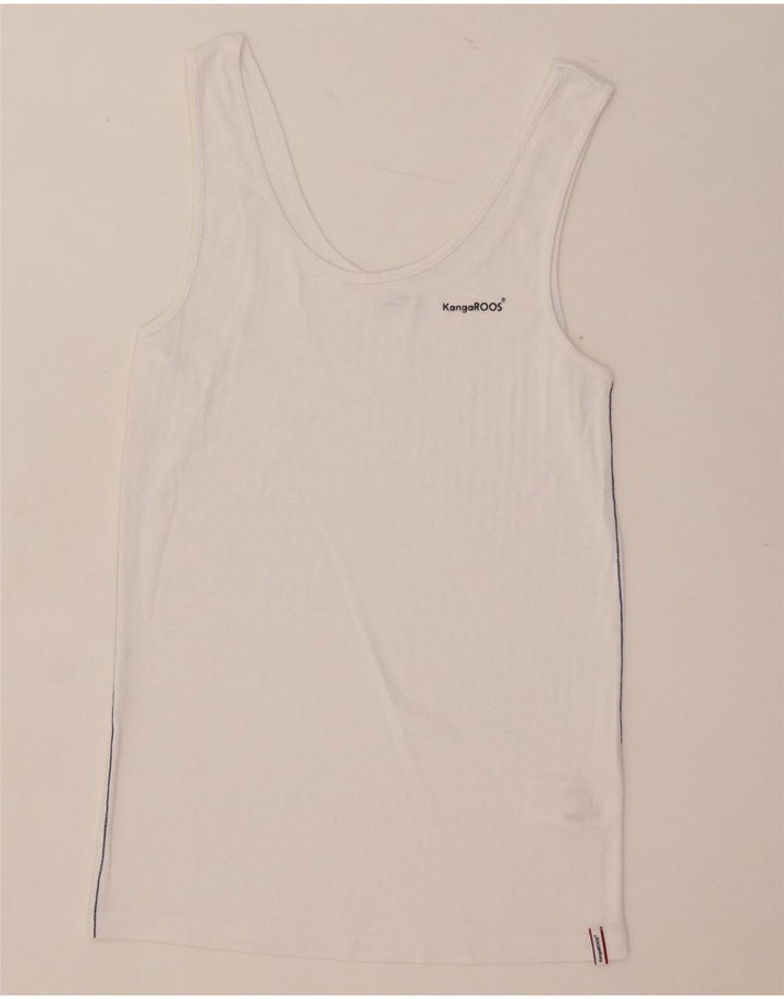 Colete feminino Kangaroos UK 14/16 grande algodão branco