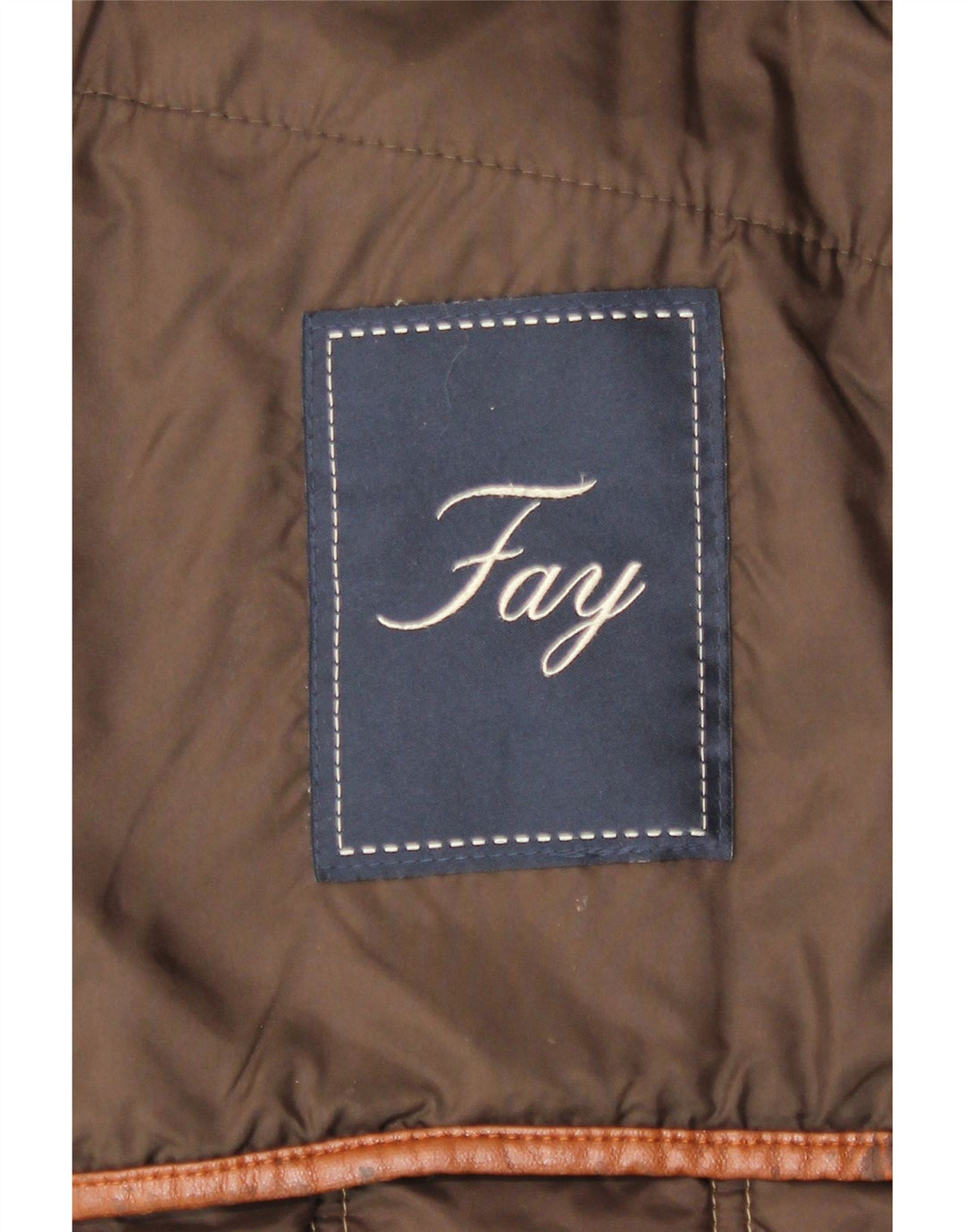 Casaco acolchoado feminino Fay UK 10 pequeno listrado preto