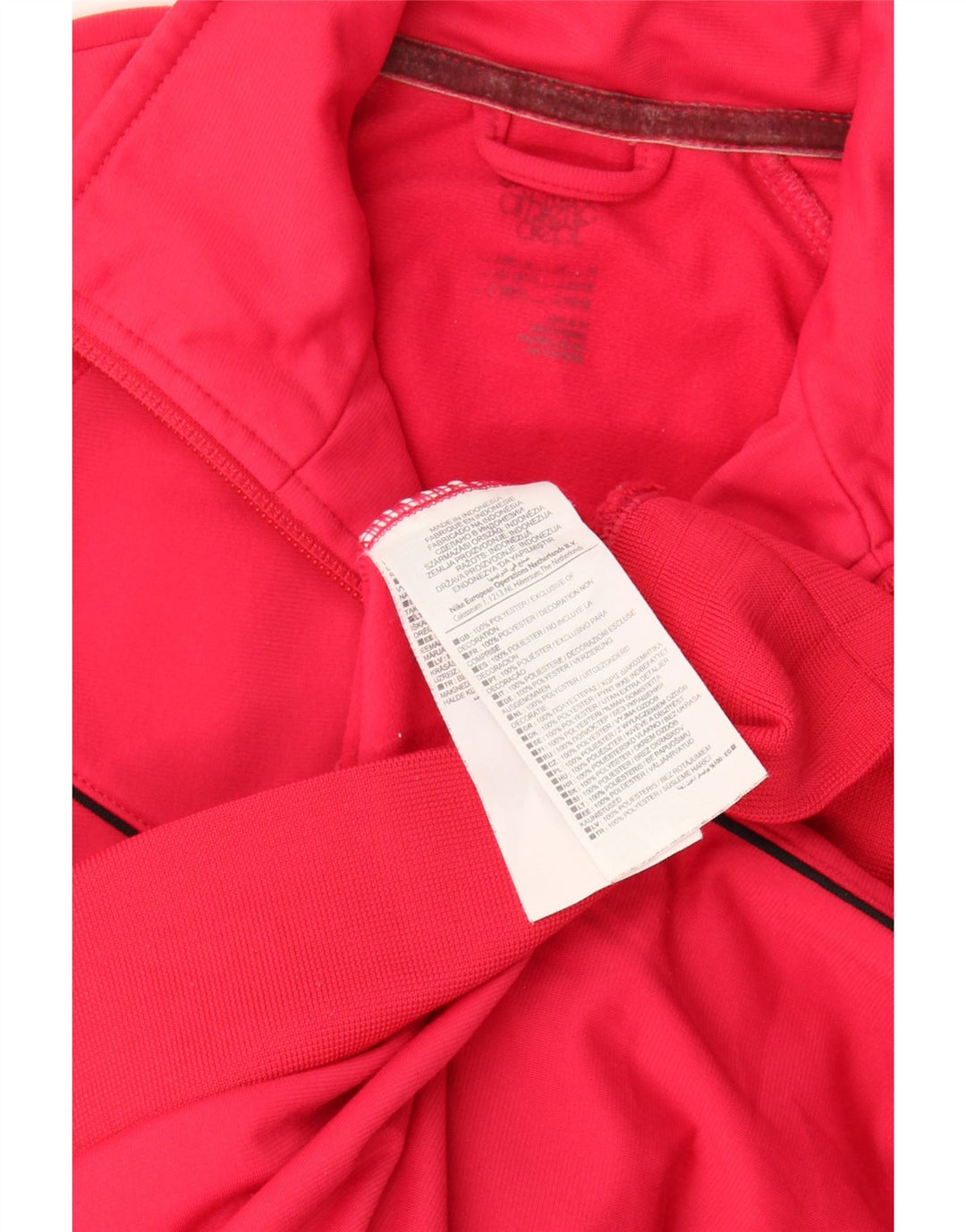 Nike Womens Tracksuit Top Jacket UK 12 Médio Rosa Poliéster