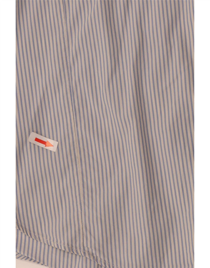 Camisa masculina Ted Baker tamanho 5 XL algodão listrado azul