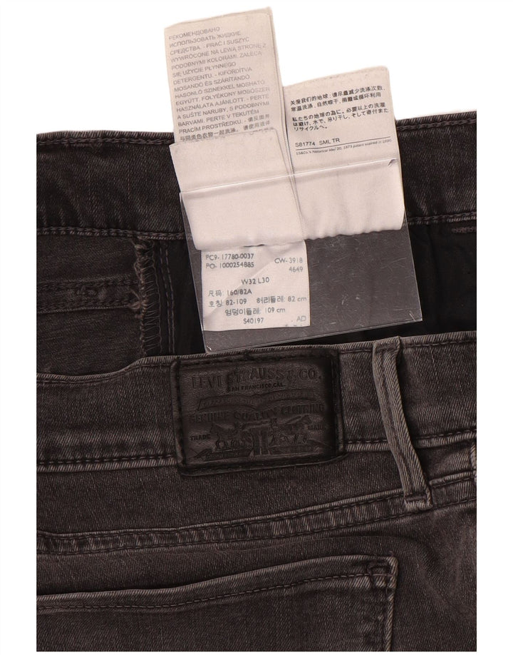 Levi's feminino 710 super skinny jeans w32 l30 algodão cinza