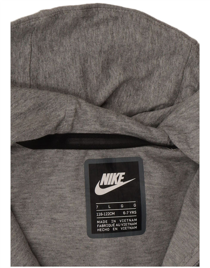 Suéter NIKE Boys Zip com capuz 6-7 anos grande cinza