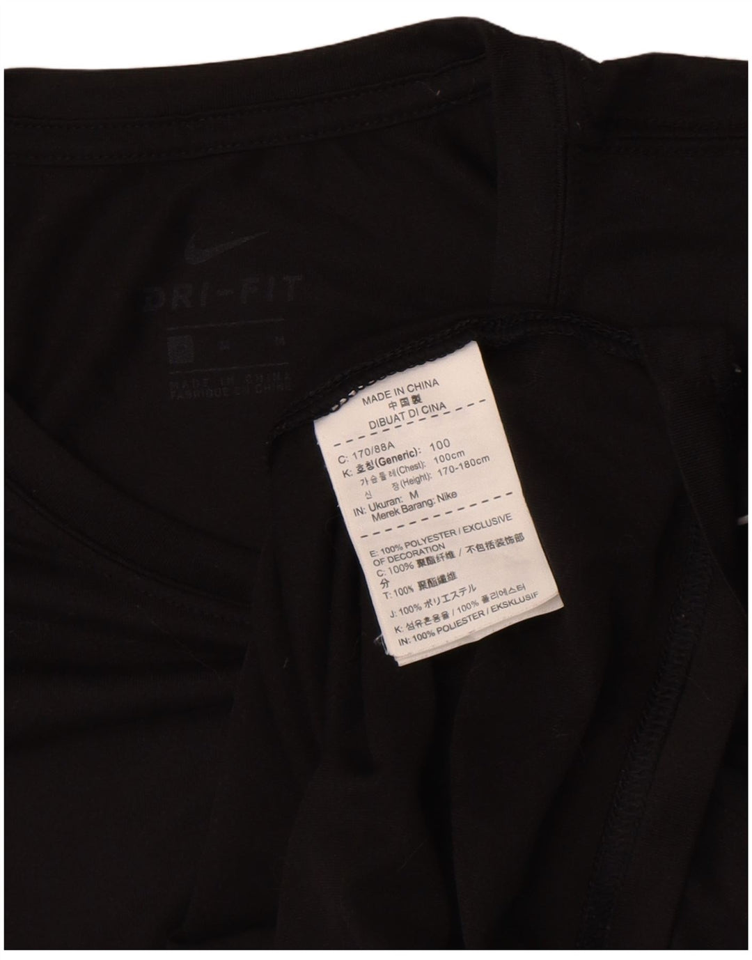 Camiseta Nike Masculina Dri Fit Top Médio Poliéster Preto