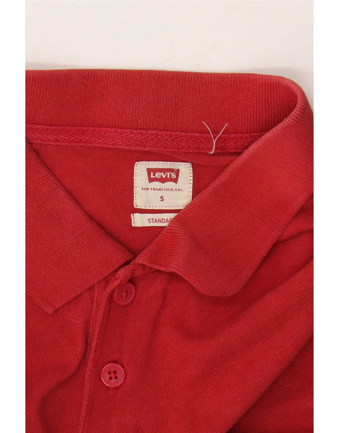 Camisa polo masculina Levi's Standard pequena vermelha