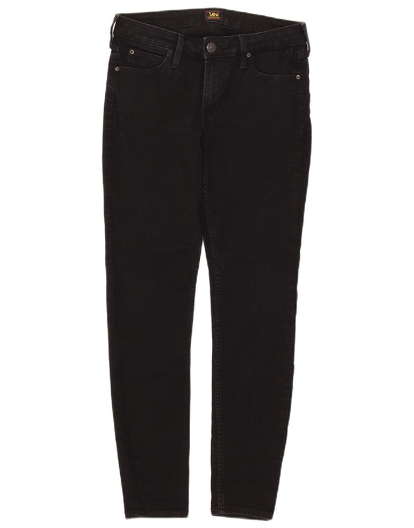 Lee Womens Scarlett Skinny Jeans W29 L27 Algodão Preto