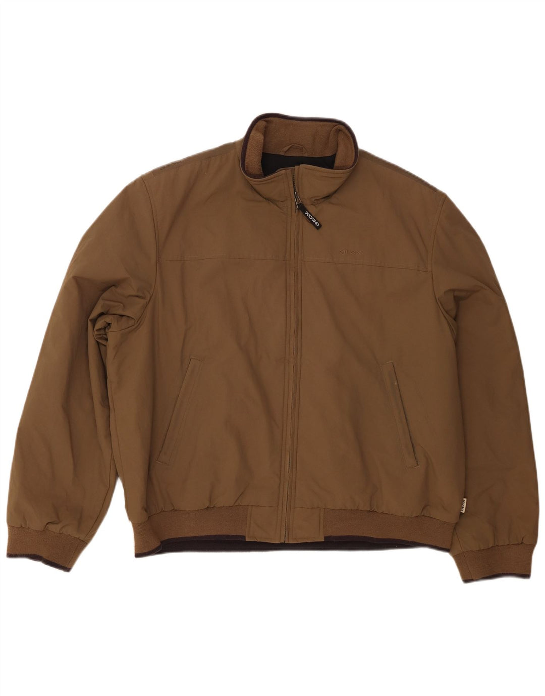 Jaqueta bomber masculina Geox Respira Reino Unido 48 4XL marrom nylon