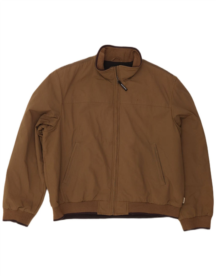 Jaqueta bomber masculina Geox Respira Reino Unido 48 4XL marrom nylon
