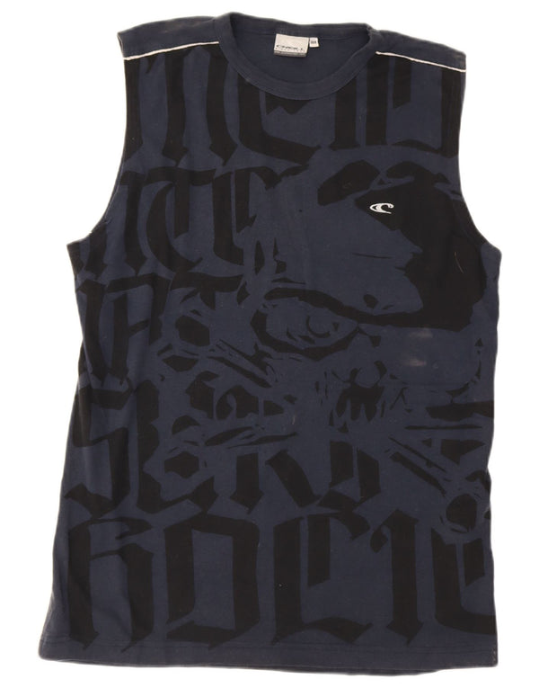 O'Neill Mens Graphic Vest Top Grande Algodão Azul Marinho