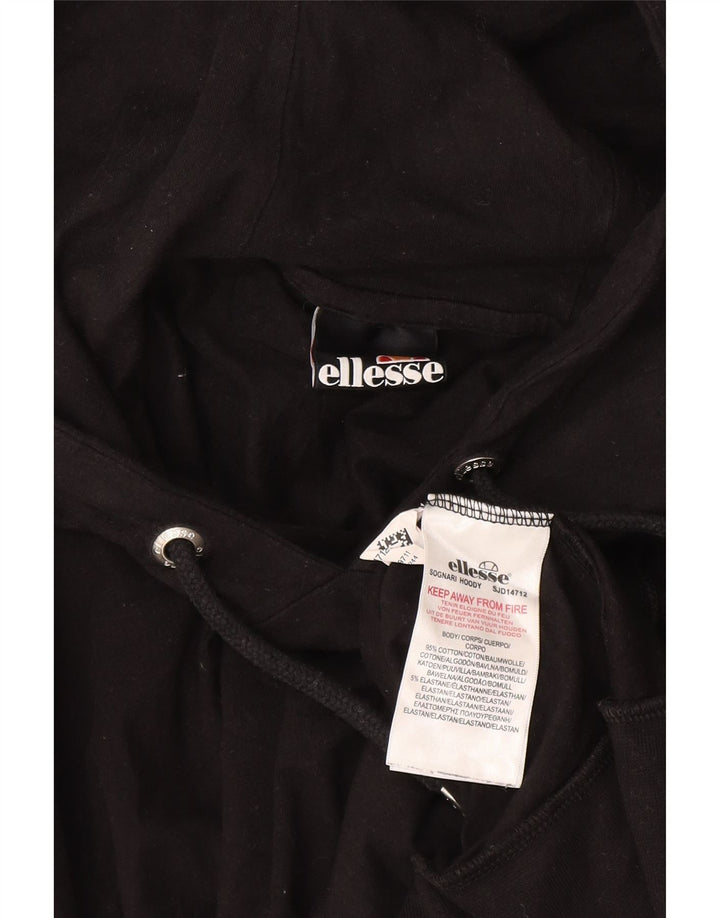 Ellesse moletom com capuz masculino médio algodão preto