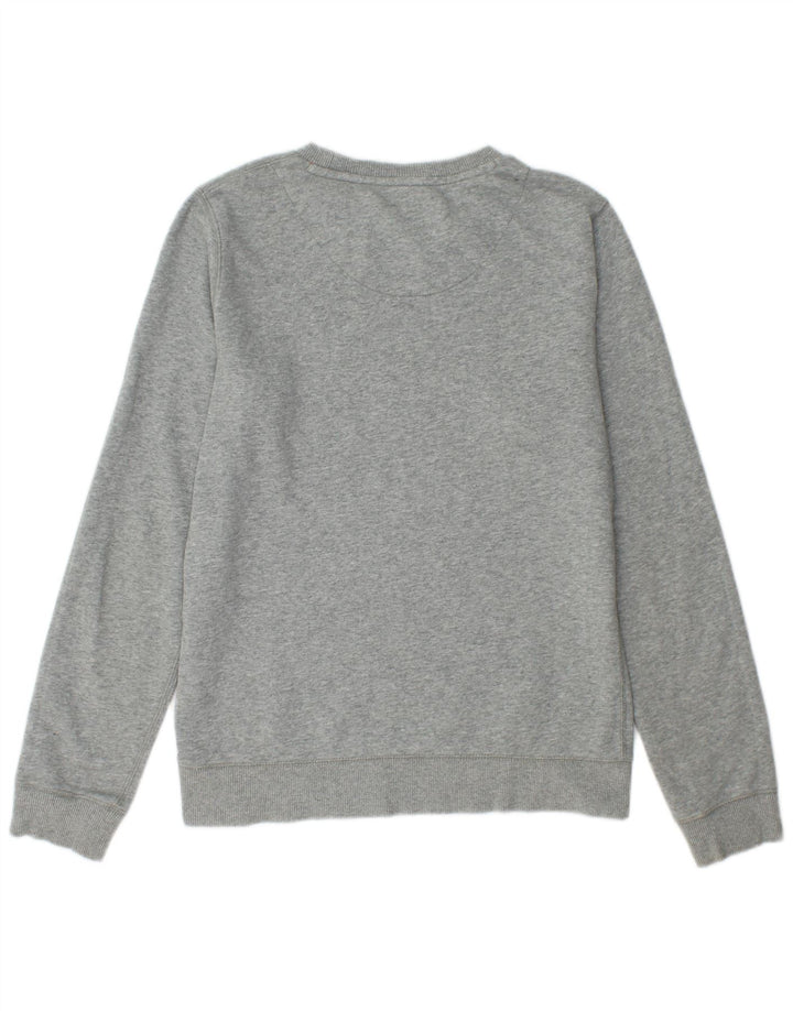 Suéter gráfico feminino SUPERDRY algodão cinza médio