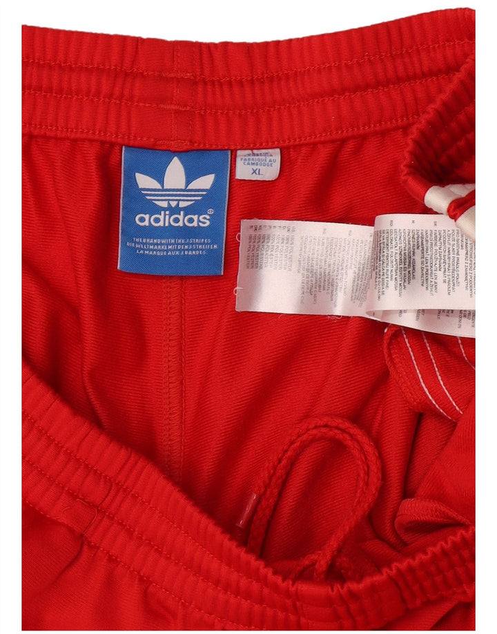 Shorts esportivos masculinos Adidas XL poliéster vermelho
