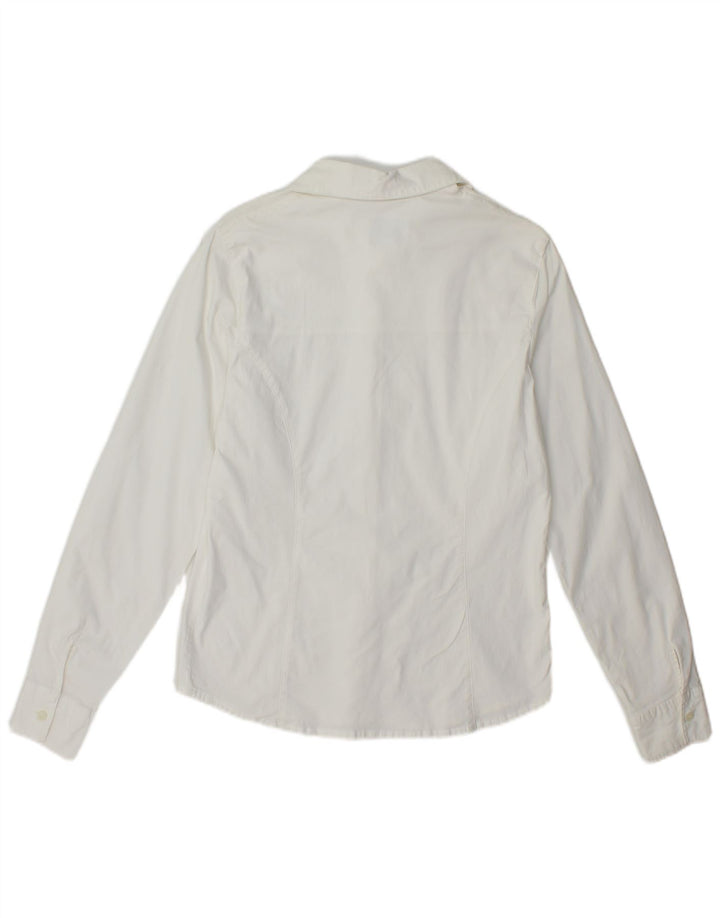 Camisa feminina REPLAY UK 12 algodão branco médio