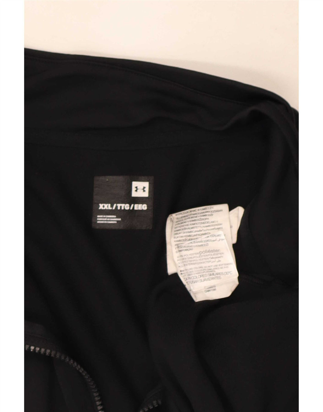Under Armour Mens Treino Top Jacket 2XL Poliéster Colorblock Preto