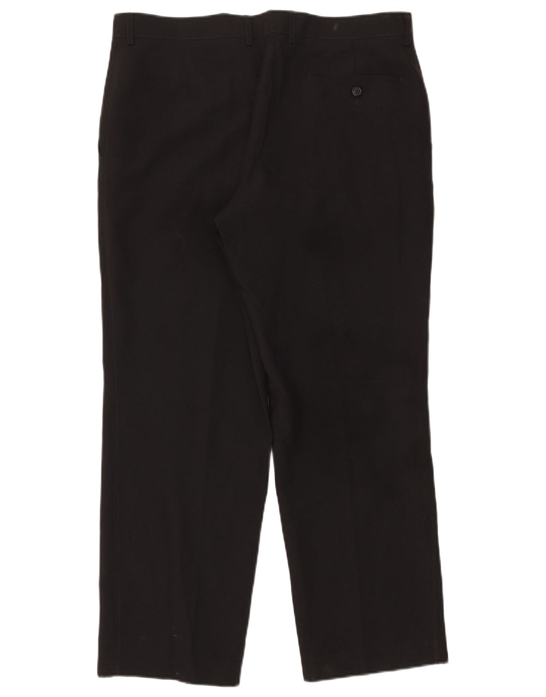 Calça chino reta masculina Marks & Spencer W36 L29 poliéster preto