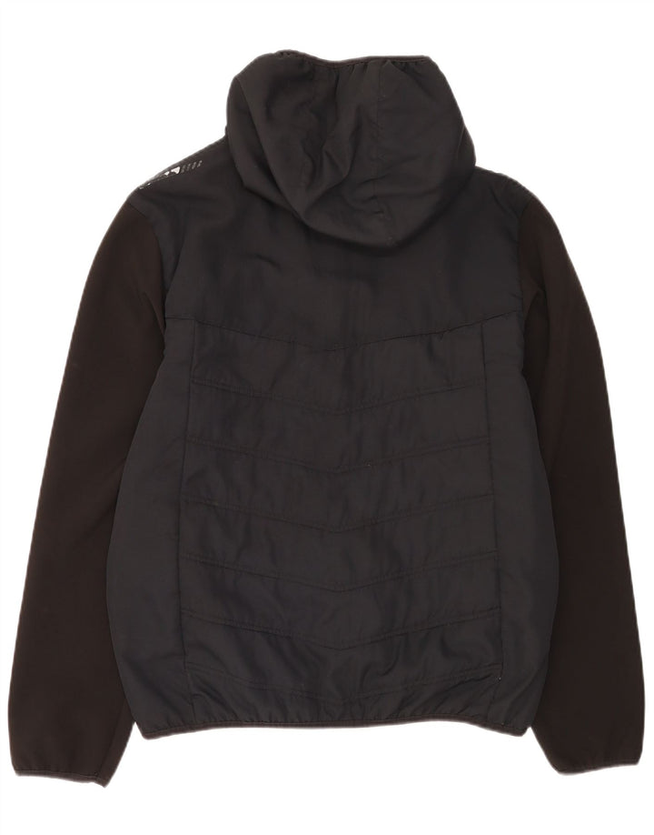 Jaqueta de chuva masculina Ellesse com capuz Reino Unido 40 poliéster preto grande