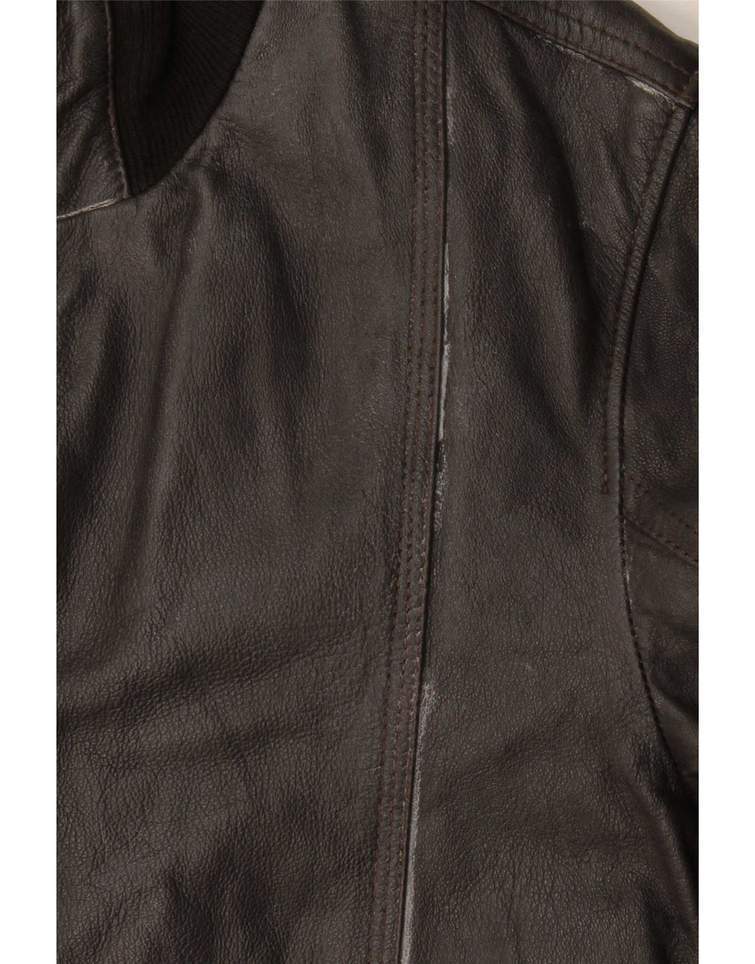 Jaqueta de couro bomber masculina vintage Reino Unido 36 couro marrom pequeno
