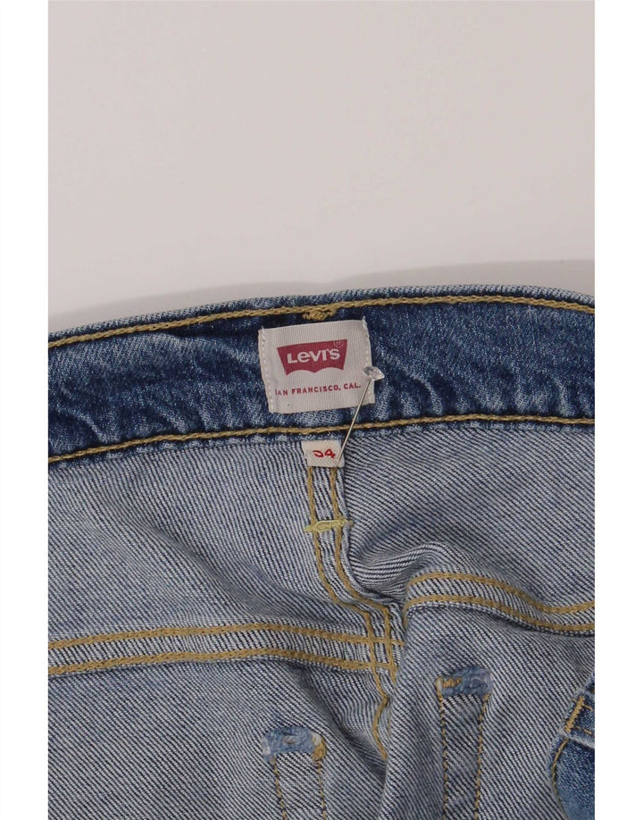 Jeans retos femininos Levi's W34 L27 algodão azul