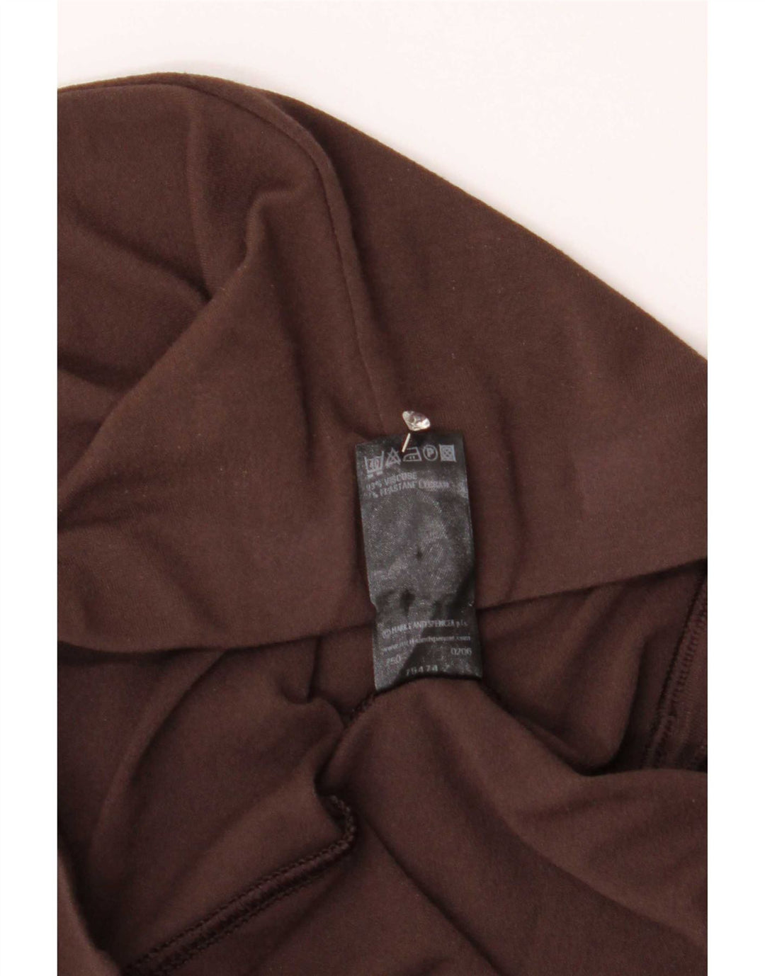 Leggings femininas Marks & Spencer Flare UK 12 viscose marrom médio