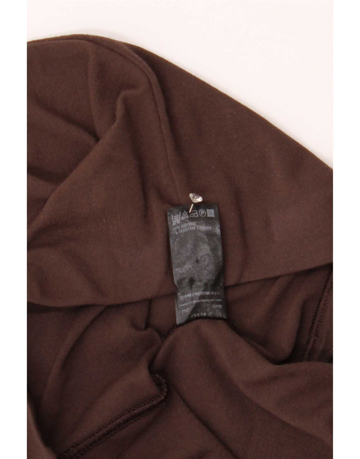 Leggings femininas Marks & Spencer Flare UK 12 viscose marrom médio