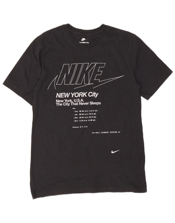 Camiseta Nike masculina New York City Graphic Top médio algodão preto