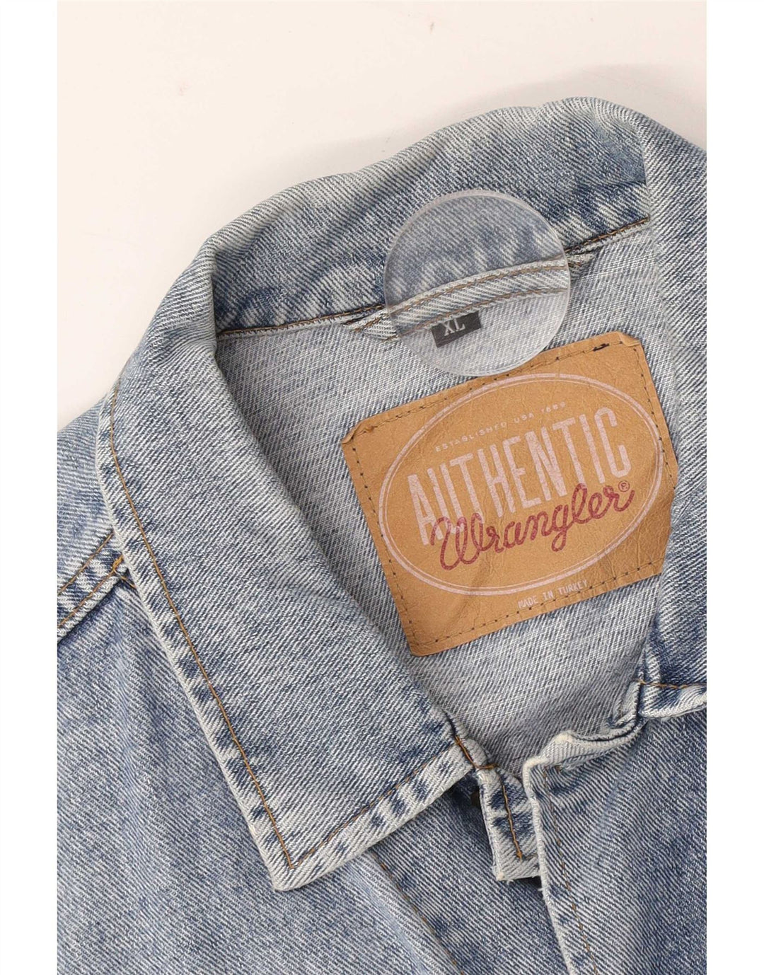 Jaqueta jeans masculina Wrangler Reino Unido 42 XL azul