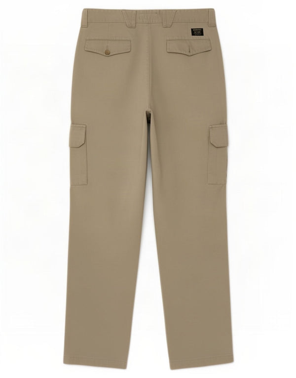 Calça cargo reta masculina Lee W34 L34 algodão cáqui