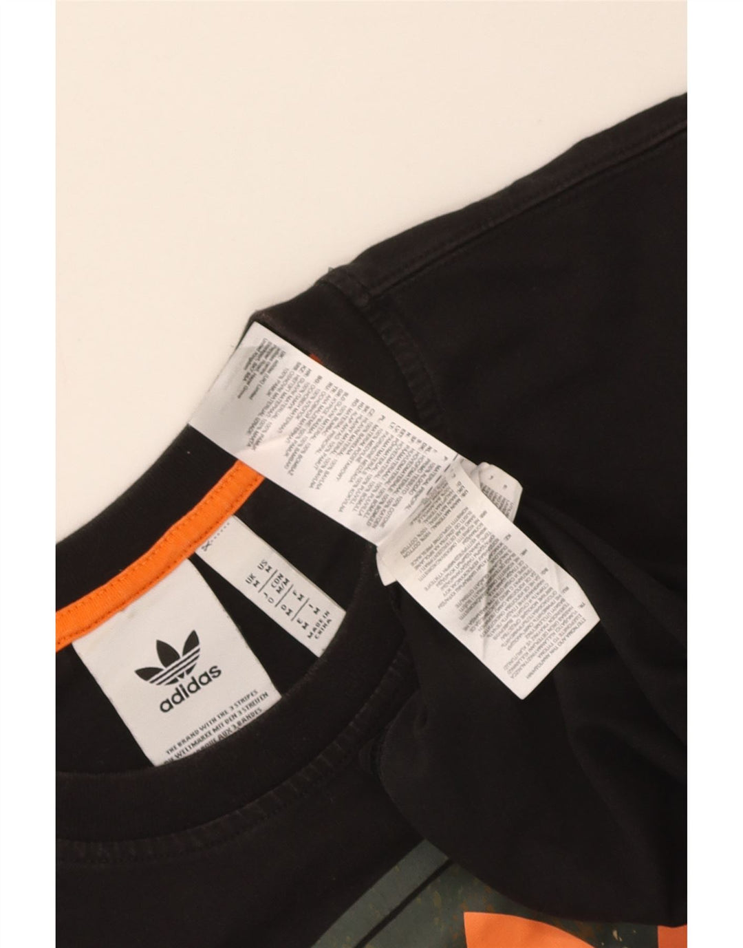 Adidas Mens Graphic T-Shirt Top Médio Algodão Preto