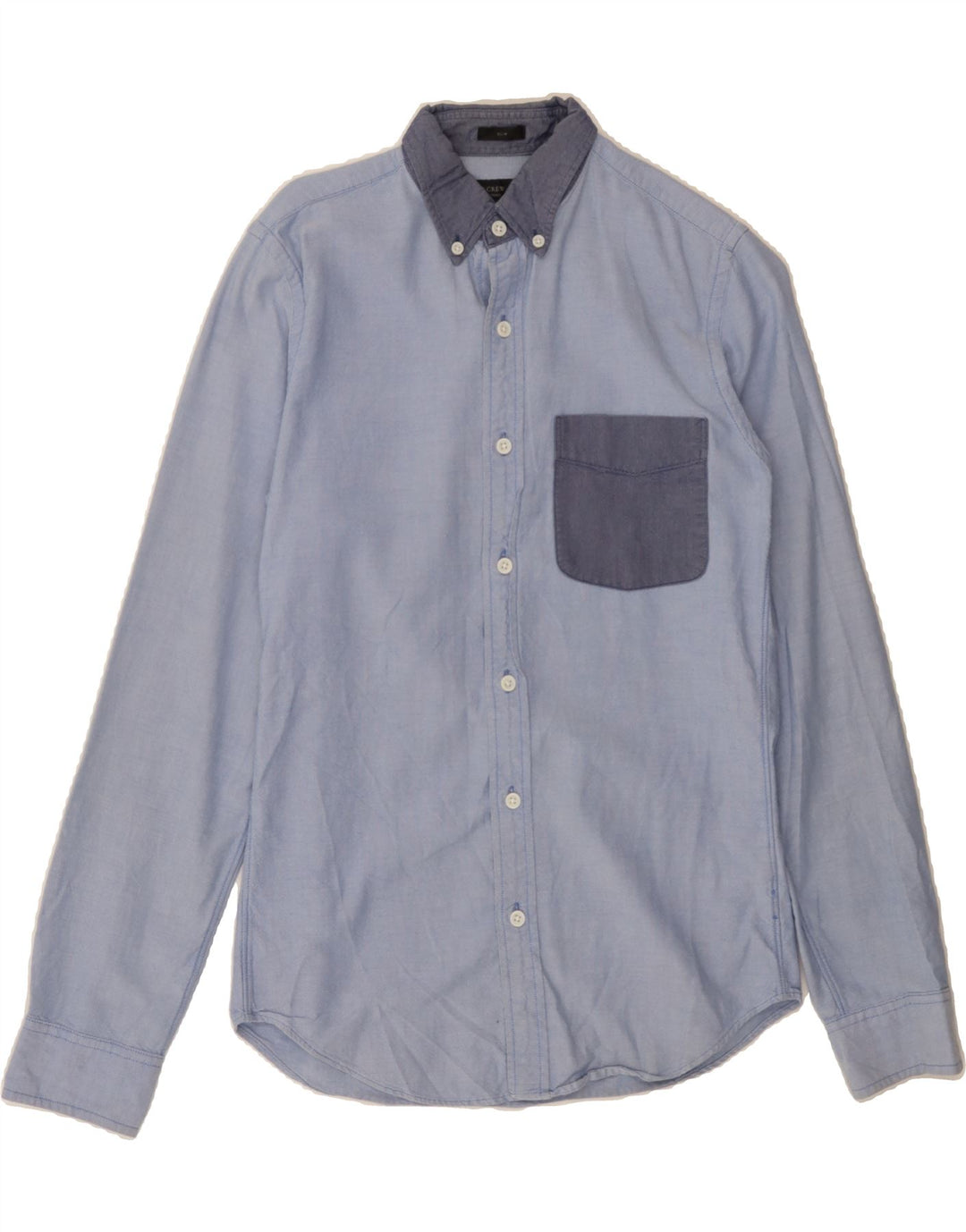 J. CREW Mens Oxford Slim Shirt XS Blue Cotton Vintage J. Crew and Second-Hand J. Crew from Messina Hembry 
