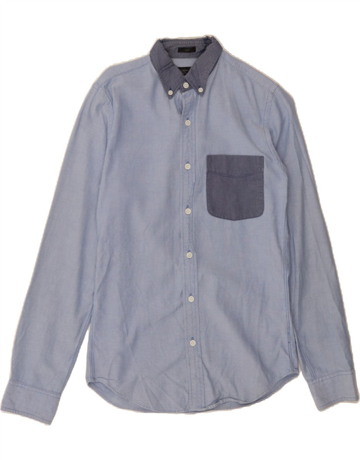 J. CREW Mens Oxford Slim Shirt XS Blue Cotton Vintage J. Crew and Second-Hand J. Crew from Messina Hembry 