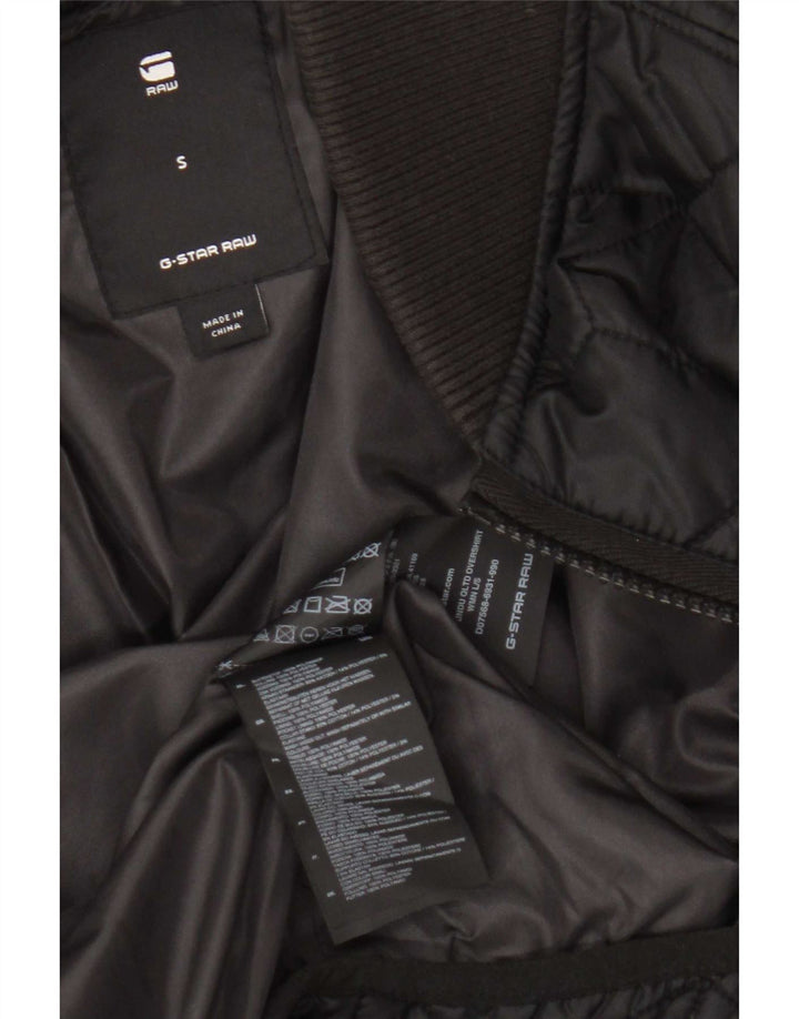 Jaqueta bomber acolchoada feminina G-Star UK 10 pequena poliamida preta